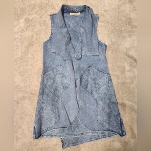 Testimony Los Angeles Draped Sleeveless Vest Lagenlook French Terry